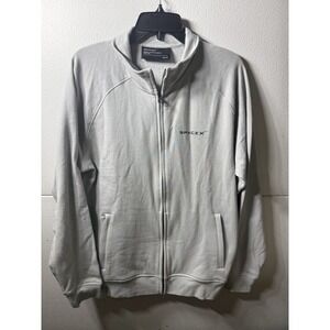 SpaceX Official 'Making Life Multiplanetary' Full-Zip Fleece Knit Jacket - Gray